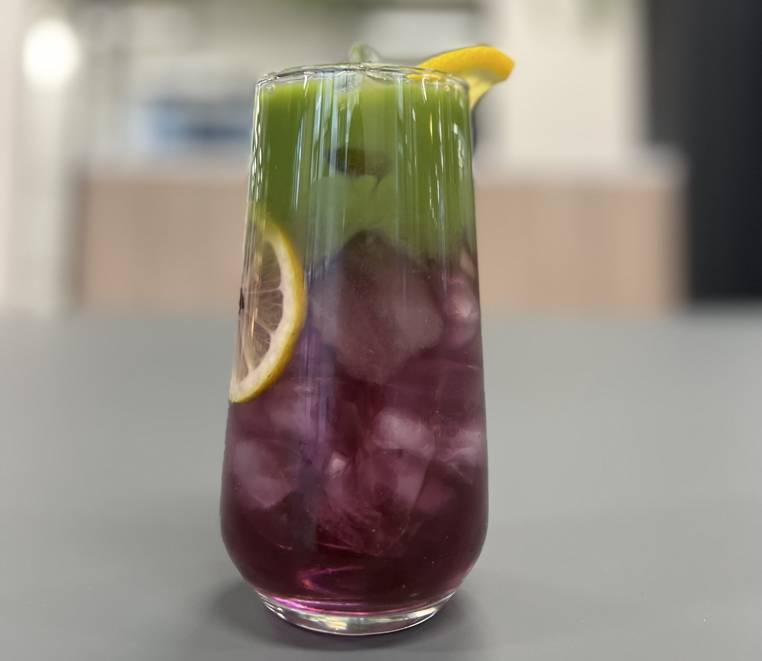 Butterfly Pea Flower Matcha Lemonade - Oh, How Civilized