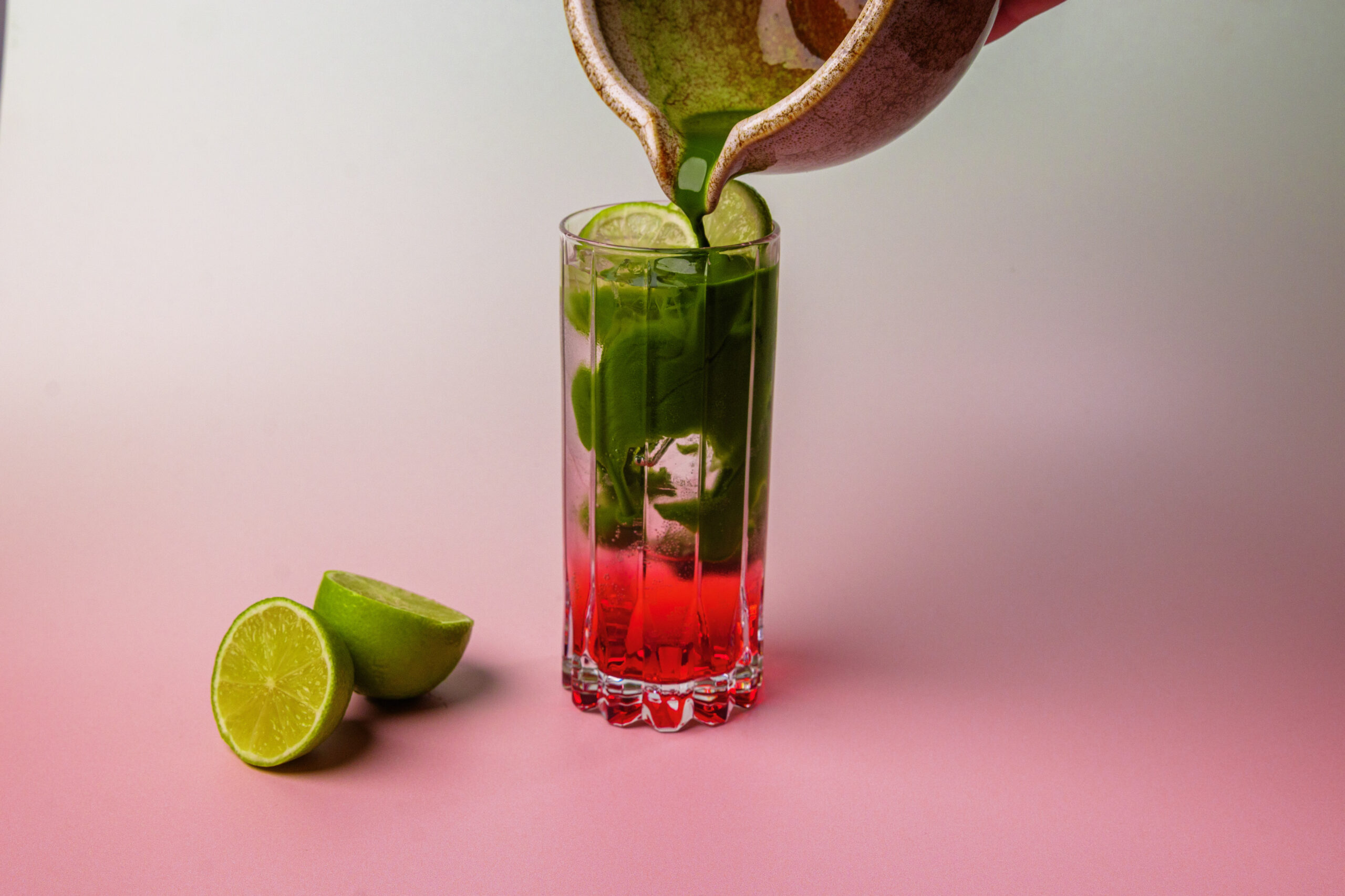 Guava matcha fizz