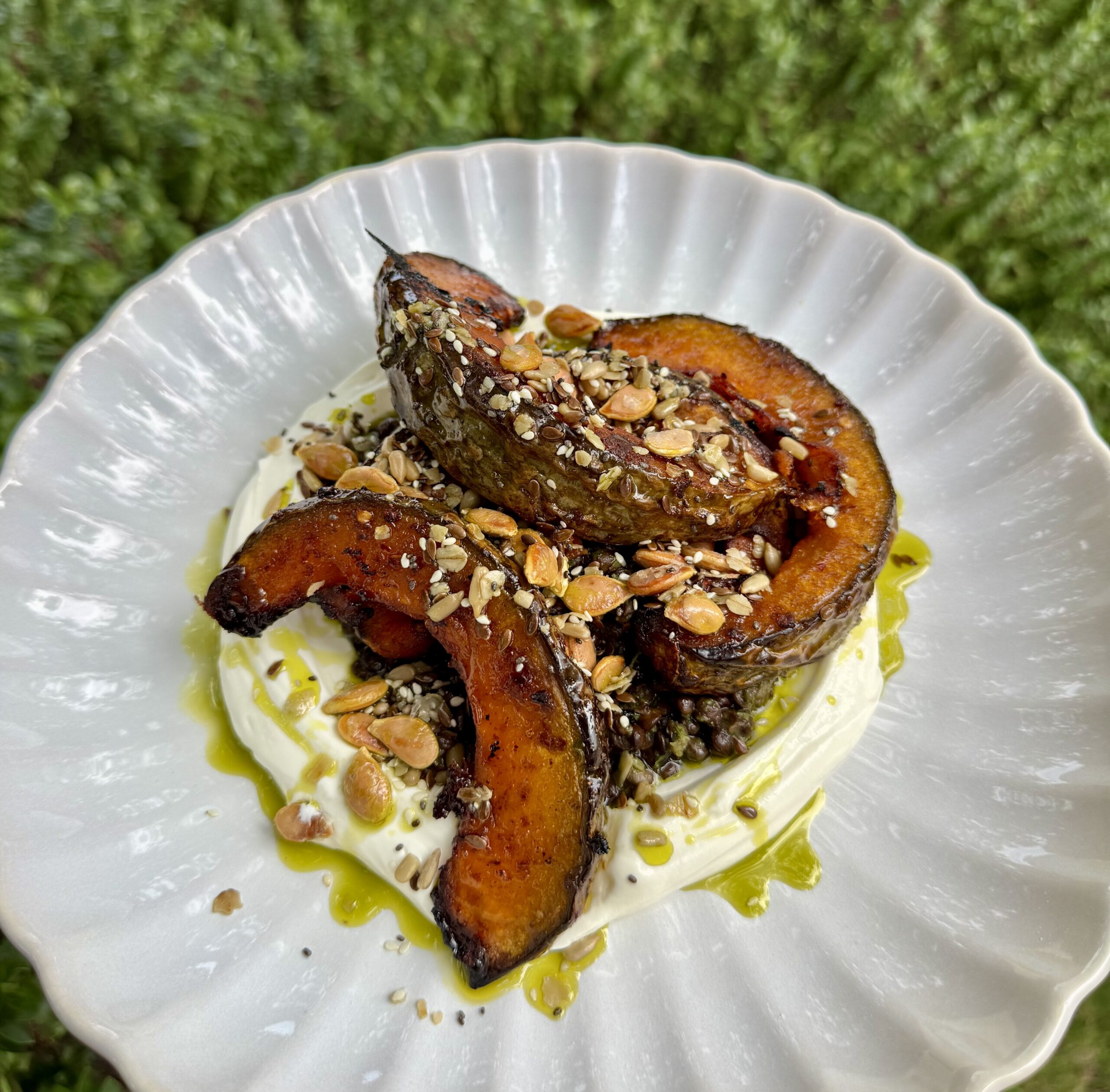 Georgia's pumpkin and puy lentils dish